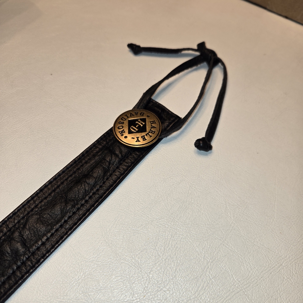 Harley-Davidson Brown Leather Belt with Gold Emblem